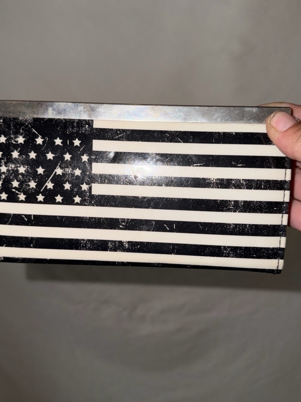 Black & White American Flag Clutch Wallet - Women Bags Wallets